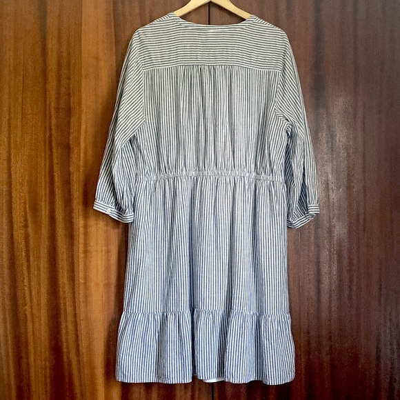 Striped Boho Cotton/Linen Summer Dress Old Navy - Picture 2 of 7